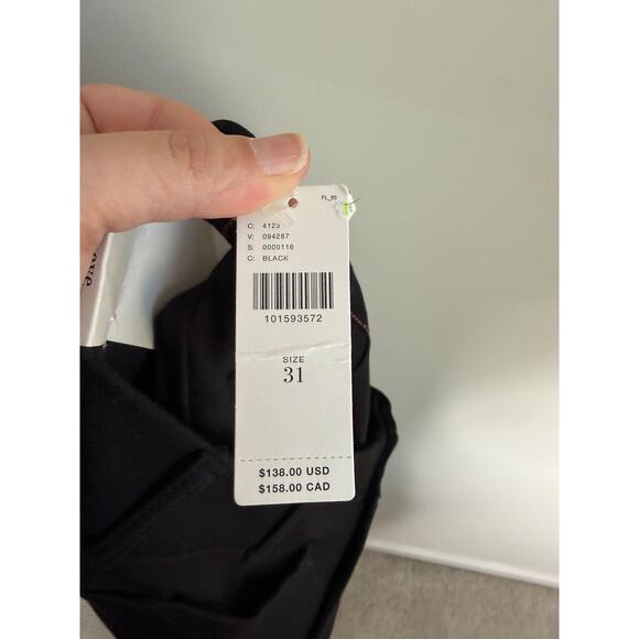 Maeve By Anthropologie The Colette Cropped Wide Leg Pants Black Womens 31 NWT - Picture 12 of 12